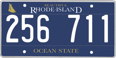 RI license plate 256711