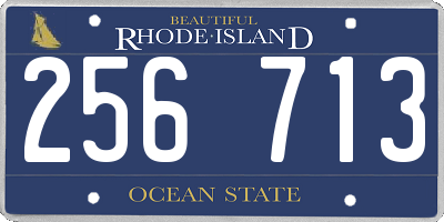 RI license plate 256713