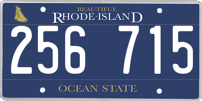 RI license plate 256715