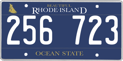 RI license plate 256723