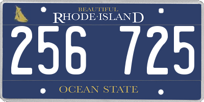 RI license plate 256725