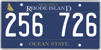 RI license plate 256726