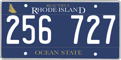 RI license plate 256727