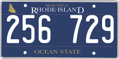RI license plate 256729
