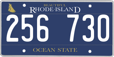 RI license plate 256730