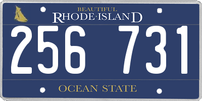 RI license plate 256731