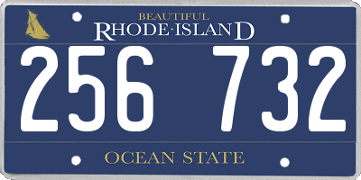 RI license plate 256732