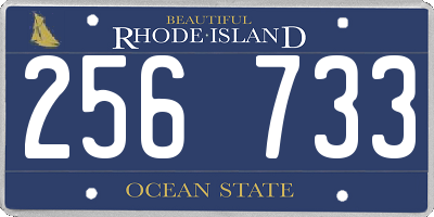 RI license plate 256733