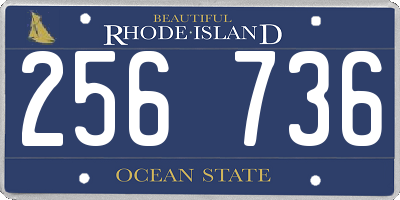 RI license plate 256736