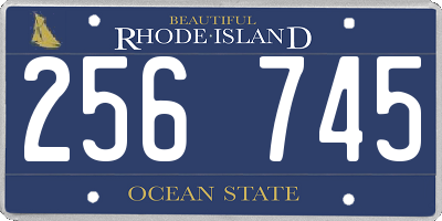 RI license plate 256745