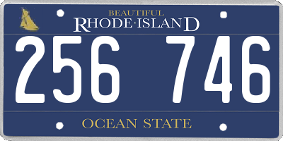 RI license plate 256746