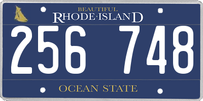 RI license plate 256748