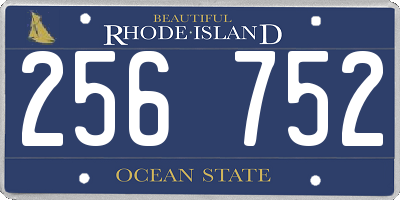 RI license plate 256752