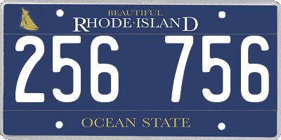 RI license plate 256756