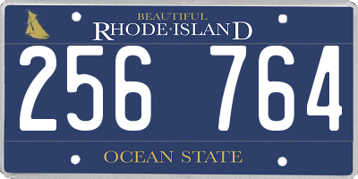 RI license plate 256764
