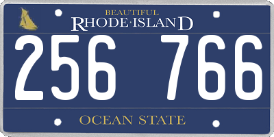 RI license plate 256766