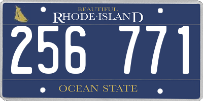 RI license plate 256771