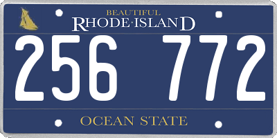 RI license plate 256772
