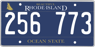 RI license plate 256773