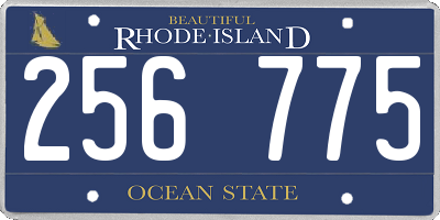RI license plate 256775