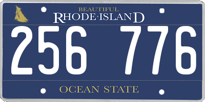 RI license plate 256776