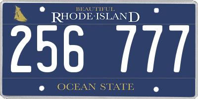 RI license plate 256777