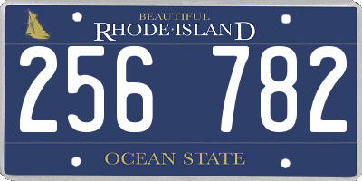 RI license plate 256782