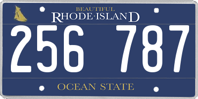 RI license plate 256787
