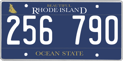 RI license plate 256790