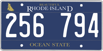 RI license plate 256794
