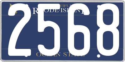 RI license plate 2568