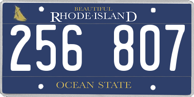 RI license plate 256807
