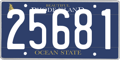 RI license plate 25681