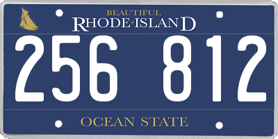 RI license plate 256812