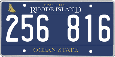 RI license plate 256816