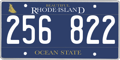 RI license plate 256822