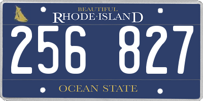 RI license plate 256827