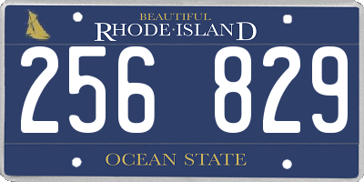 RI license plate 256829