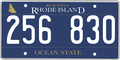 RI license plate 256830