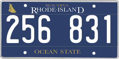 RI license plate 256831