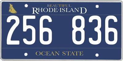 RI license plate 256836