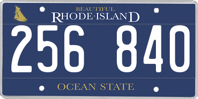 RI license plate 256840