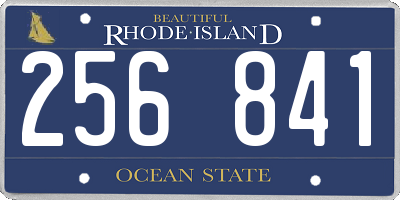 RI license plate 256841