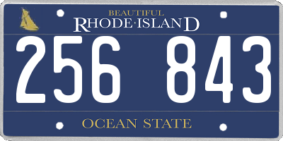 RI license plate 256843