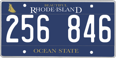RI license plate 256846
