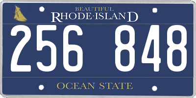 RI license plate 256848