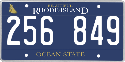 RI license plate 256849