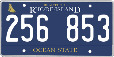RI license plate 256853
