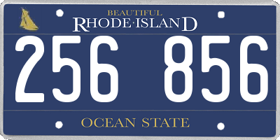RI license plate 256856