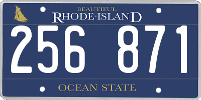 RI license plate 256871